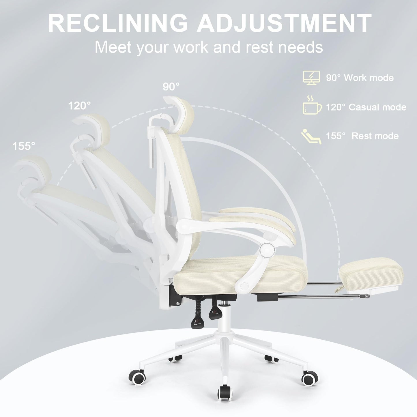 Ergonomic Office Chair with Footrest