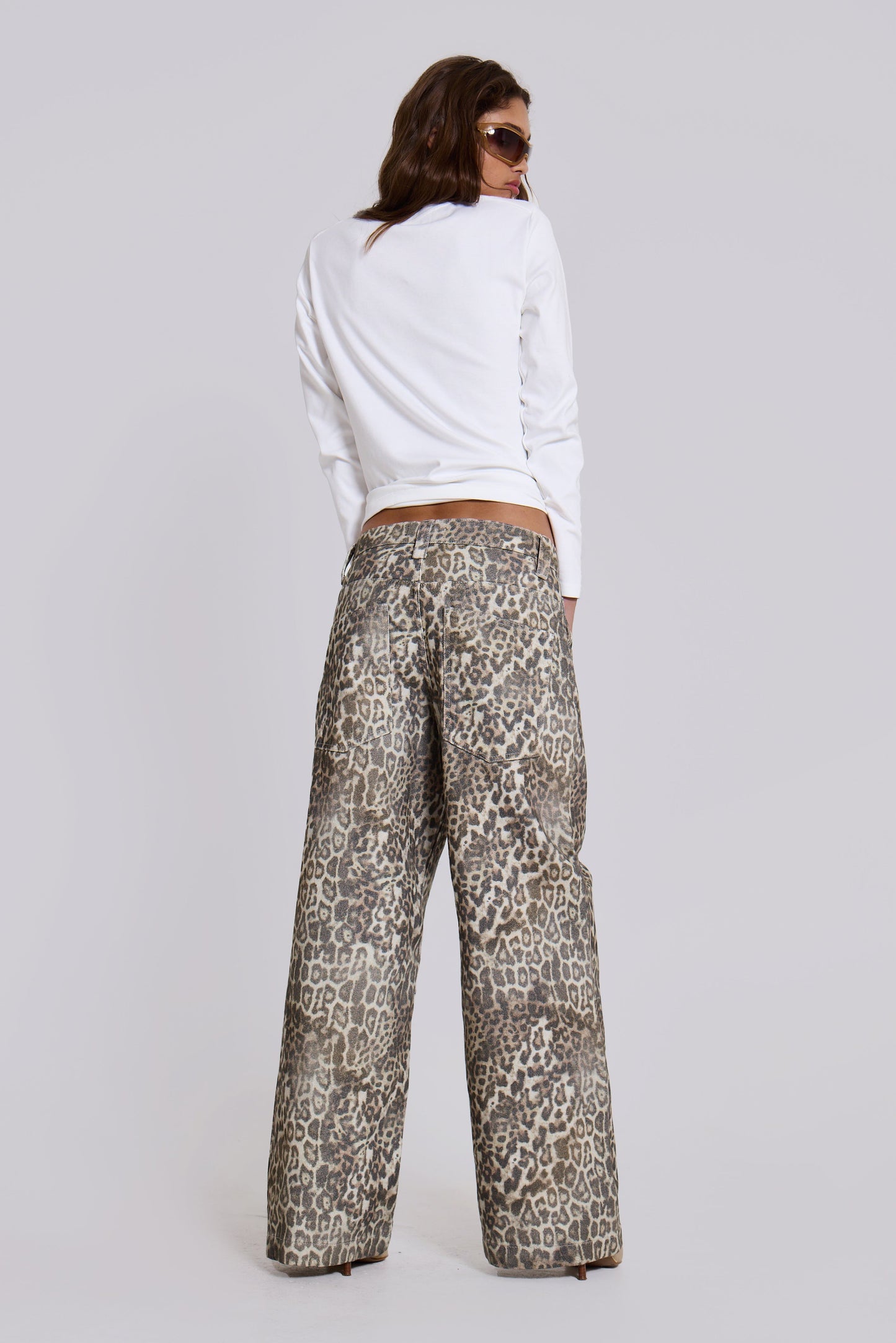 Jeans mit Leoparden-Fade-Effekt